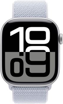 Умные часы Apple Watch Series 10 42 мм, Aluminium Case GPS+Cellular, Sport Loop, Silver